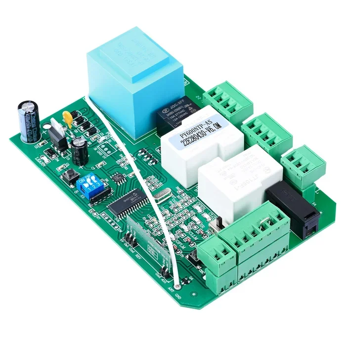 CO-Z AC Sliding Gate Opener Circuit Board, Sliding Gate Motor and Accessories Main Electronic Control Board, Replacement Gate Operator Logic Board, and Included 433.92MHz Remote Control