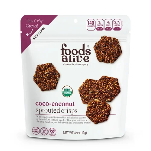Coco-Coconut Sprouted Crisps 4 oz Foods Alive FAL713
