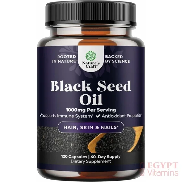 Cold Pressed Black Seed Oil Capsules – Vegan Nigella Sativa Black Cumin Seed Oil Capsules with Omega 3 6 9 Antioxidants and Thymoquinone for Hair Growth Immune Support Joint Health and Digestion