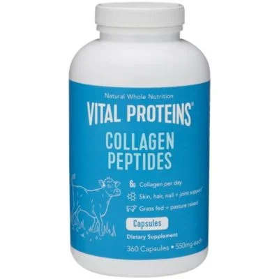 Collagen Peptides Capsules – Hair, Skin, Nails & Joint Support – Unflavored (360 Capsules / 60 Servings)