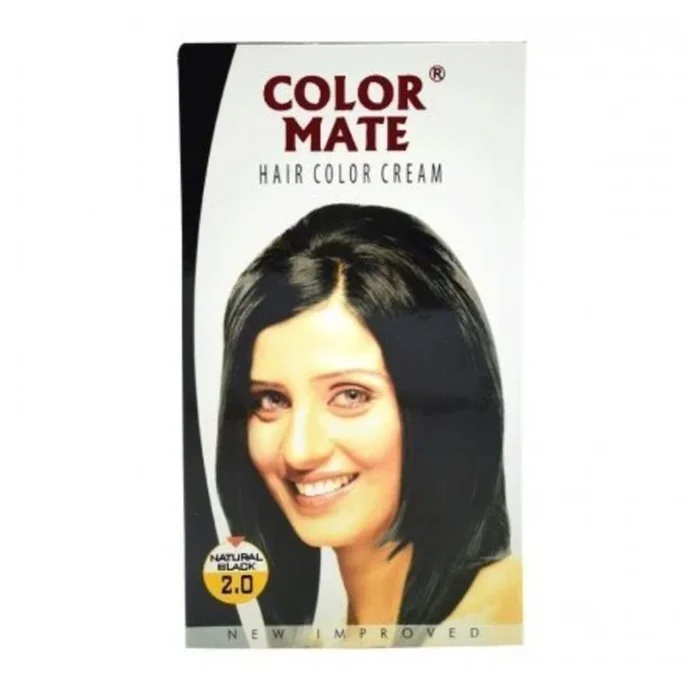 Color Mate Hair Color Cream – Natural Black 2.0
