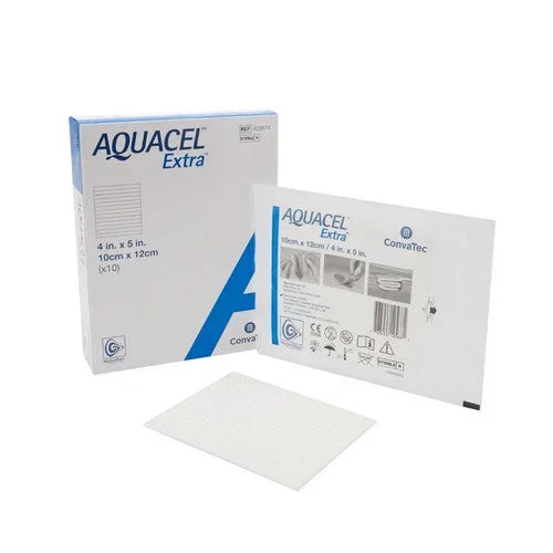 Convatec, Hydrofiber Dressing Aquacel Extra Hydrofiber (Sodium Carboxymethylcellulose) 4 X 5 Inch, Count of 1