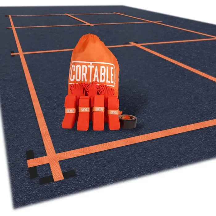 Cortable Temporary Pickleball Court Lines – Original Portable Pickleball Court Marking Kit, Lines for Outdoor or Indoor, No Measuring Needed