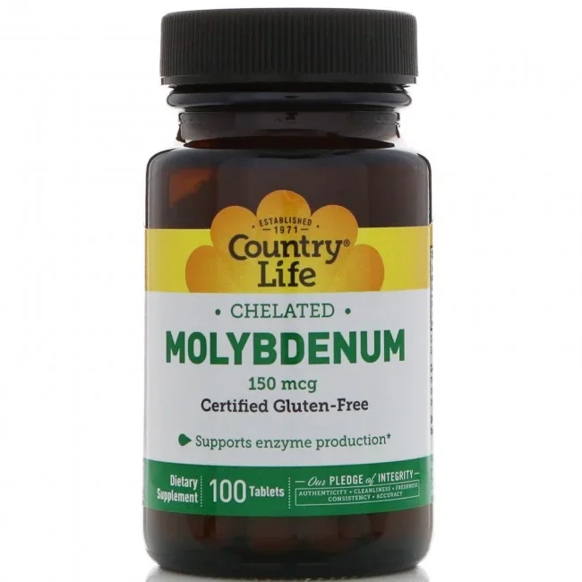 Country Life – Chelated Molybdenum (100 Tablets)
