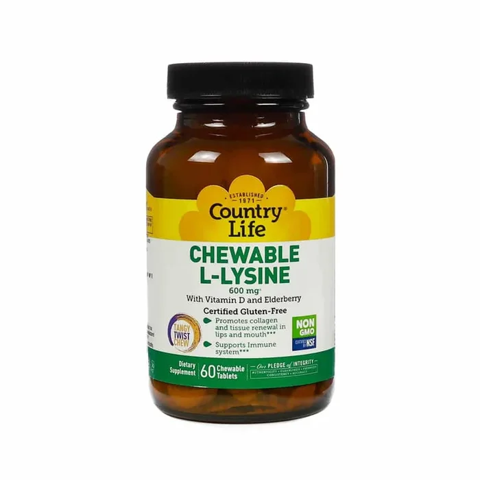 Country Life Chewable L-Lysine 600mg