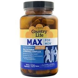 Country Life Max for Men (Iron Free) 120 tabs