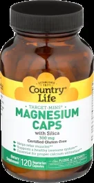 Country Life Target Mins Magnesium Caps With Silica–120 Vcaps-300 MG