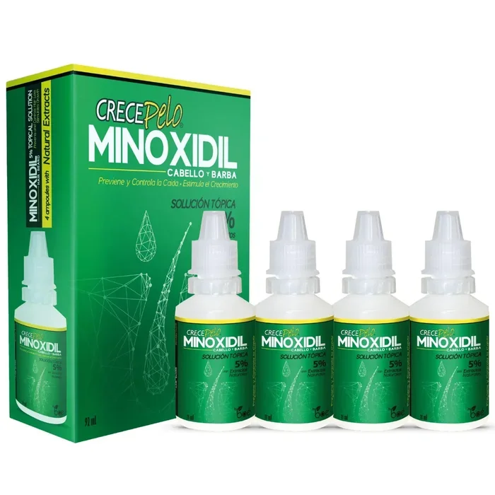 Crecepelo Minoxidil Hair Growth Solution, 5% Topical Solution with Natural Extracts, 3.2 fl oz – NDC: 78192-400