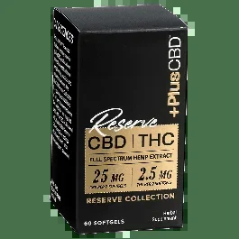 Cv Sciences Plus CBD Reserve Softgels 25 mg CBD 2.5 mg THC–60 Softgels
