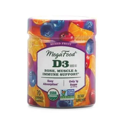 D3 Wellness 1000 IU Gummies, Mixed Fruit 70 Gummies