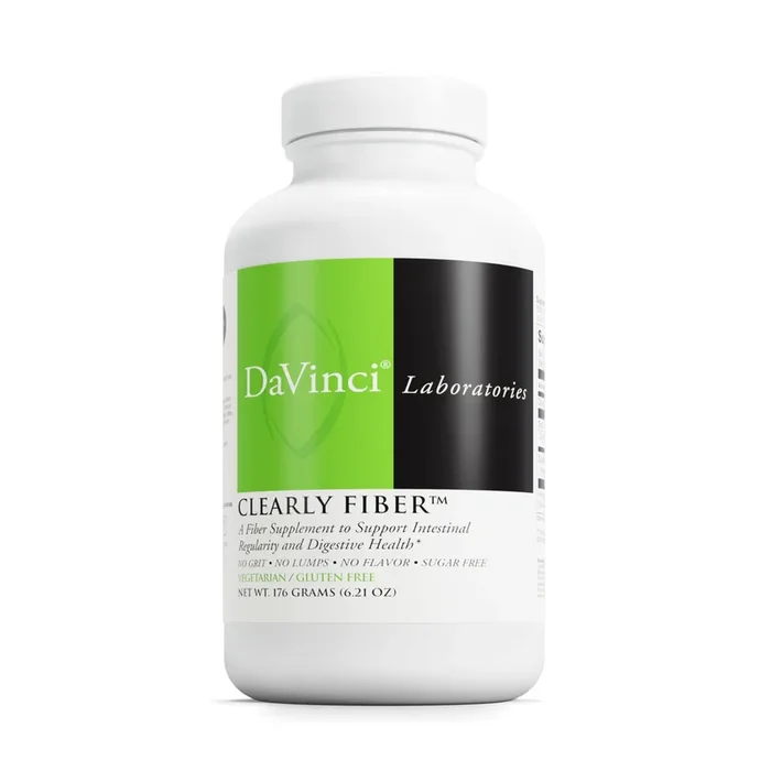 DAVINCI Labs Clearly Fiber – Supplement to Support Intestinal Regularity, Normal Bowel Function, and Triglyceride Levels Within Normal Ranges* – Vegetarian – Gluten-Free – 30 Servings