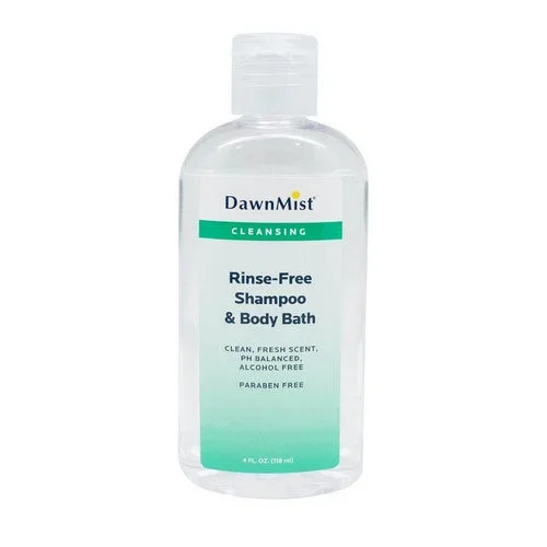 DawnMist, Rinse-Free Shampoo and Body Wash DawnMist 4 oz. Flip Top Bottle Scented, Count of 96