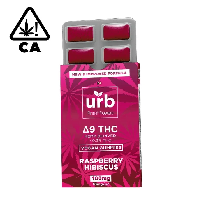 DELTA-9 THC GUMMIES RASPBERRY HIBISCUS | 10MG-10 COUNT