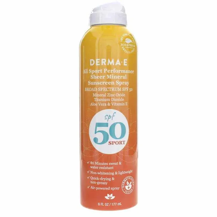 Derma E All Sport Performance Sheer Mineral Sunscreen Spray SPF 50