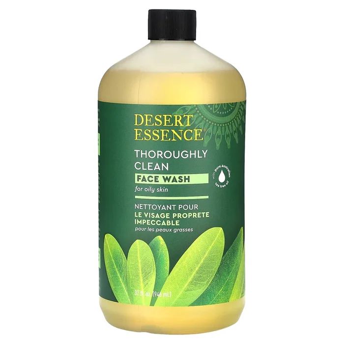 Desert Essence, Thoroughly Clean Face Wash Refil, 32 Oz