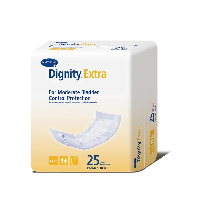 Dignity Extra Absorbent Inserts 4” X 12” 25/Bag 1 PK