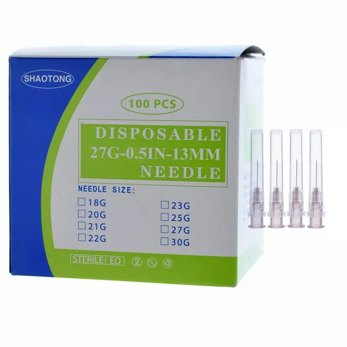 Disposable sterile needles 100Pack (27G-0.5IN)