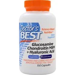 Doctor’s Best Glucosamine Chondroitin MSM + Hyaluronic Acid 150 caps