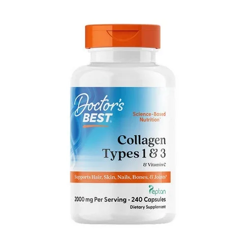 Doctors Best, Collagen Types 1 And 3 & Vitamin C, 2000 Mg, 240 Caps