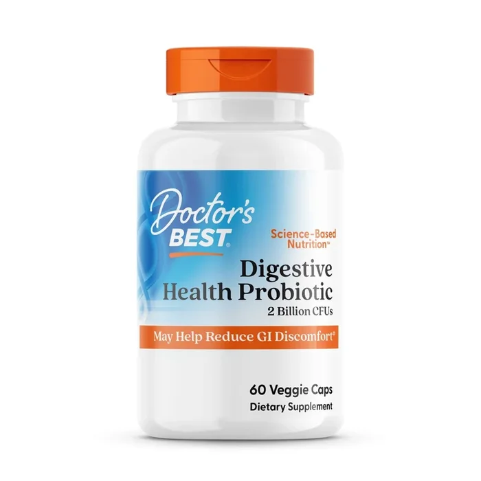 Doctors Best Digestive Health Probiotic 2 Billion CFUs 60 VegCap