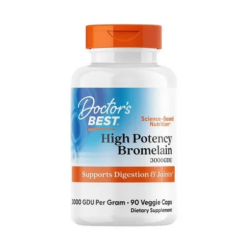 Doctors Best, High Potency Bromelain 3000 GDU Per Gram, 500 Mg, 90 Veggie Caps