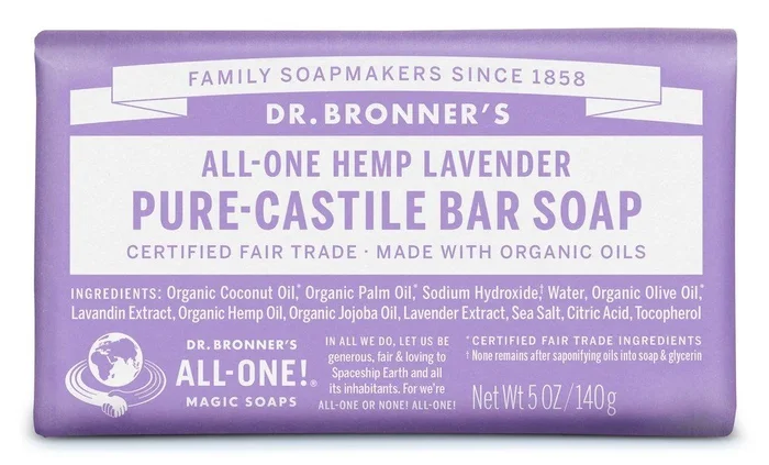 Dr. Bronner’s Pure Castile Bar Soap-Lavender 5 oz Bar