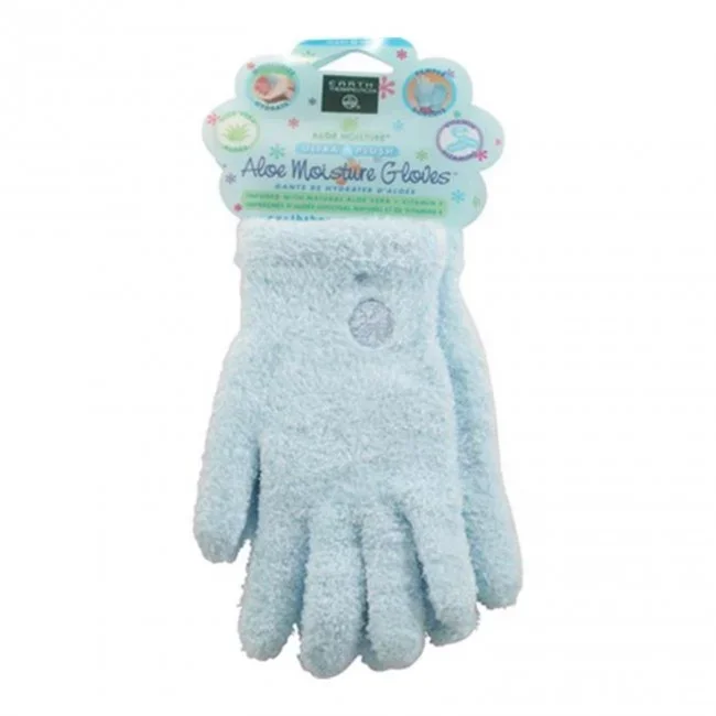 Earth Therapeutics Aloe Moisture Gloves 1 Pair (Blue)
