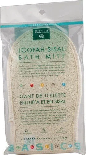 Earth Therapeutics Loofah-Terry Mitt-6 X 8 1 Mitt
