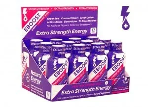 EBOOST Natural Energy Shot Fruit Punch Extra Strength 12 (2 oz ) fl oz Box