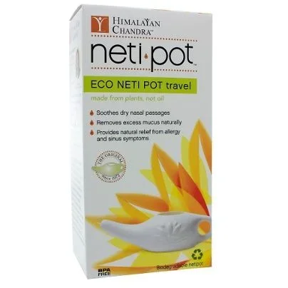 ECO Neti Pot/Non-Breakable Travel With 6oz Neti Salt by Himalayan Institute-Neti