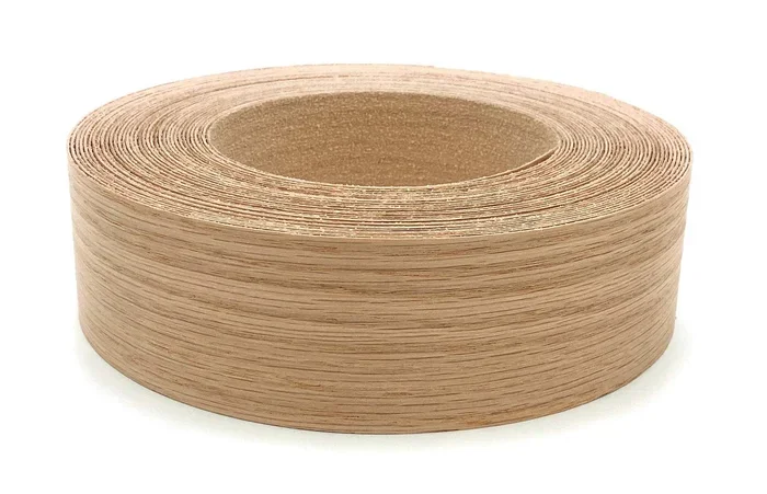 Edge Supply Red Oak 3″ x 10′ Roll Preglued, Wood Veneer Edge Banding, Iron on with Hot Melt Adhesive, Flexible Wood Tape Sanded to Perfection. Easy Application Wood Edging, Made in USA