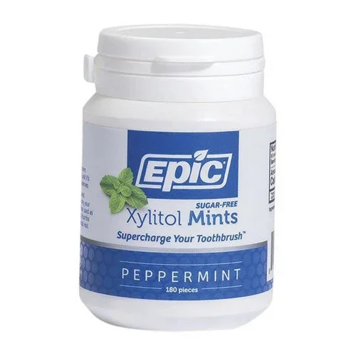Epic Dental, 100% Xylitol Sweetened Breath Mints, Peppermint 180 Count