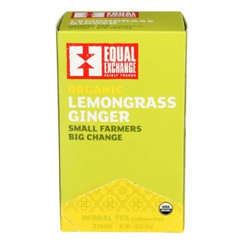 Equal Exchange, Organic Lemongrass Ginger Herbal Tea, 20 Bags (Case of 6)