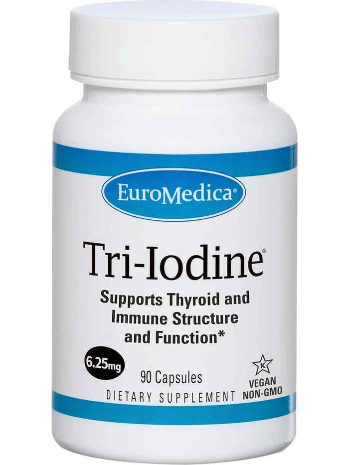EuroMedica, Tri-Iodine, 6.25 mg, 90 Capsules