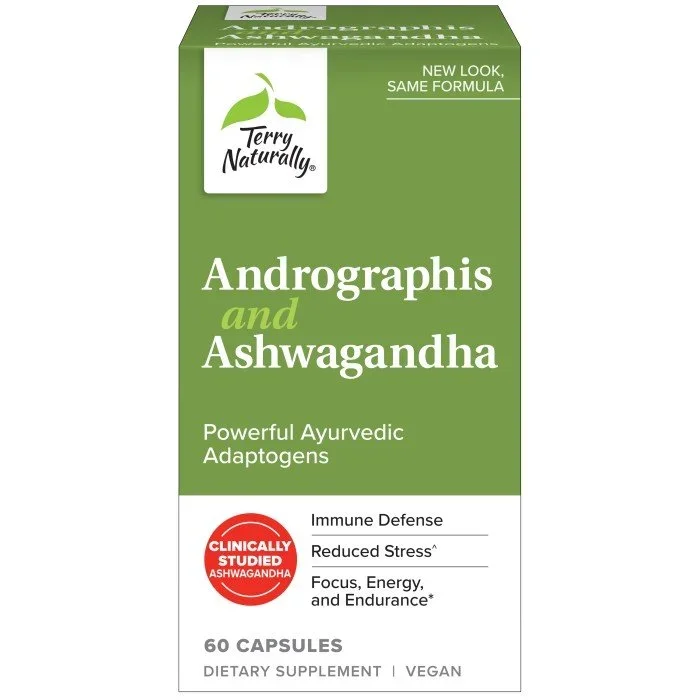 EuroPharma (Terry Naturally) Andrographis and Ashwagandha 60 Capsule