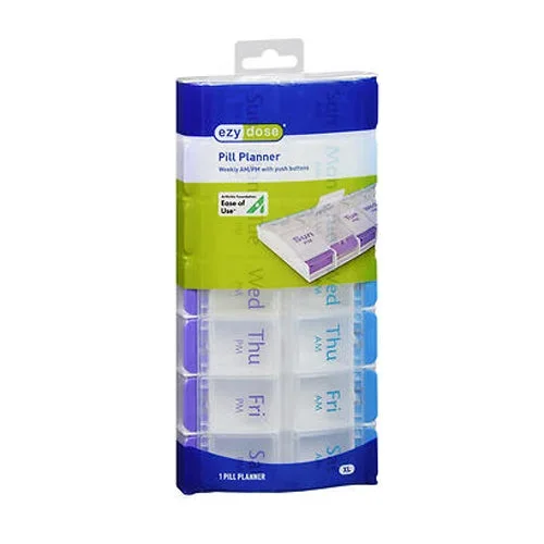 Ezy Dose, Pill Planner Weekly Am & Pm With Push Buttons Xl, 1 Each