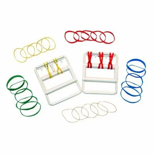 Fabrication Enterprises, Rubber Band Hand Exerciser CanDo Tan / Yellow / Red / Green / Blue 2X-Light to Heavy Resistance, Count of 1