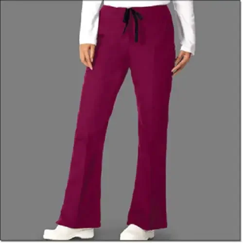 Fashion Seal Uniforms – Scrub Pants Flare Leg Medium / Petite Burgundy Female – 7087-M