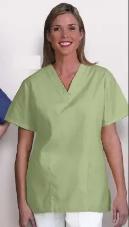 Fashion Seal Uniforms – Scrub Shirt 4X-Large Burgundy 2 Pockets Short Set-In Sleeve Female – 7324-3XL