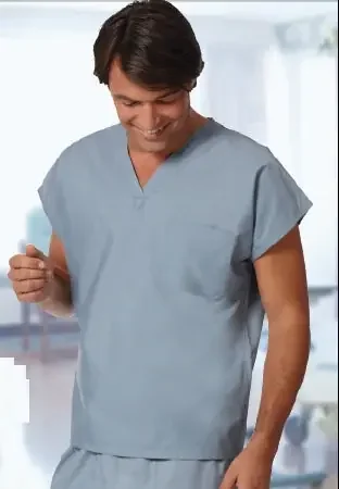 Fashion Seal Uniforms – Scrub Shirt Small Ceil Blue 2 Pockets Short Sleeve Unisex – 6792-S