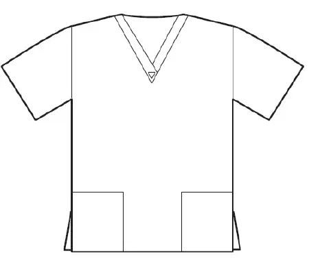 Fashion Seal Uniforms – Scrub Shirt Small Navy Blue 2 Pockets Short Set-In Sleeve Female – 7329-S