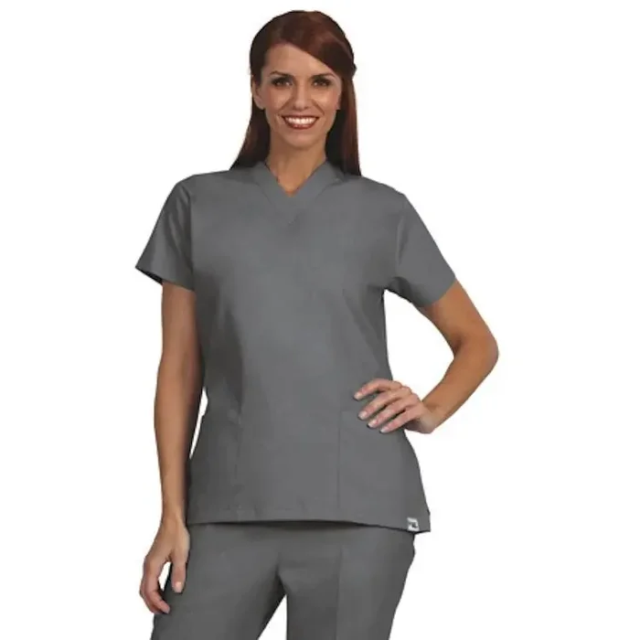Fashion Seal Uniforms – Scrub Shirt X-Small Black 2 Pockets Short Sleeve Female – 7172-XS