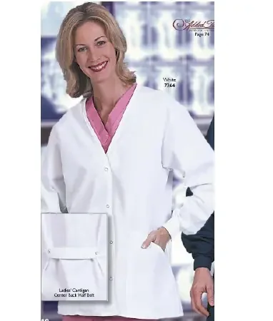 Fashion Seal Uniforms – Warm-Up Jacket White Small Hip Length Reusable – 7364-S