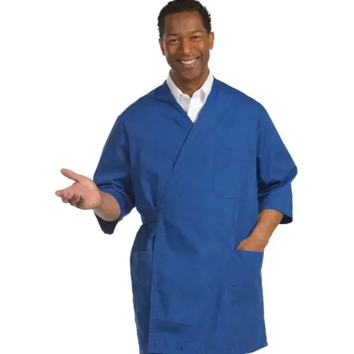 Fashion Seal Uniforms – Wrap Jacket Royal Blue Small Hip Length Reusable – 3255-S
