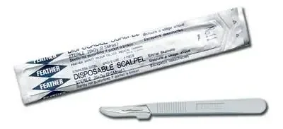 Feather – Scalpel Conventional No. 23 Stainless Steel / Plastic Classic Grip Handle Sterile Disposable – 2975 23
