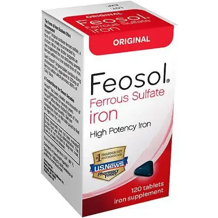 Feosol – Mineral Supplement Iron 65 mg Strength Tablet 120 per Bottle – 34601709712
