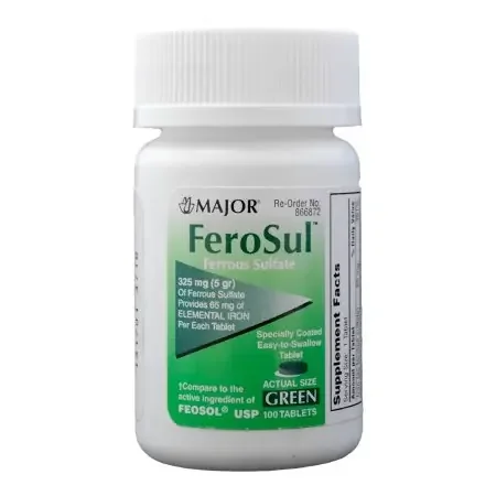 FeroSul – Mineral Supplement Iron 325 mg Strength Tablet 100 per Bottle – 00904759160