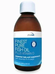 Finest Pure Fish Oil Plus Vitamin D – 6.8 fl oz