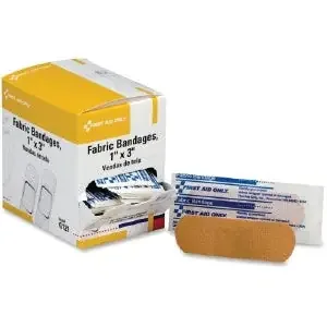 First Aid Only – Adhesive Strip 1 X 3 Inch Fabric Rectangle Tan Sterile – G121