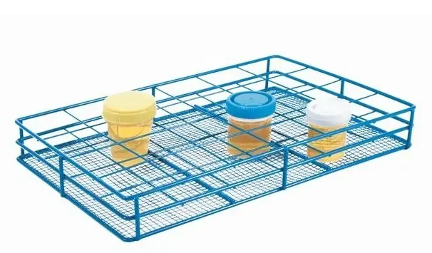 Fisher Scientific – Wire Rack Urine Container Rack 24 Place 58 mm Container Size Blue 2 X 10-1/3 X 15-1/2 Inch – 22-267-054